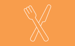 Symbol Messer und Gabel