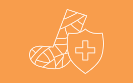 Symbol Verband mit Kreuzzeichen