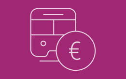 Symbol Bus mit Eurozeichen