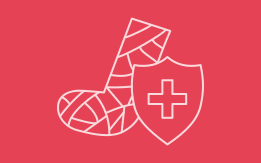 Symbol Verband mit Kreuz