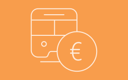 Symbol Bus mit Eurozeichen