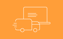 Symbol Laptop und LKW